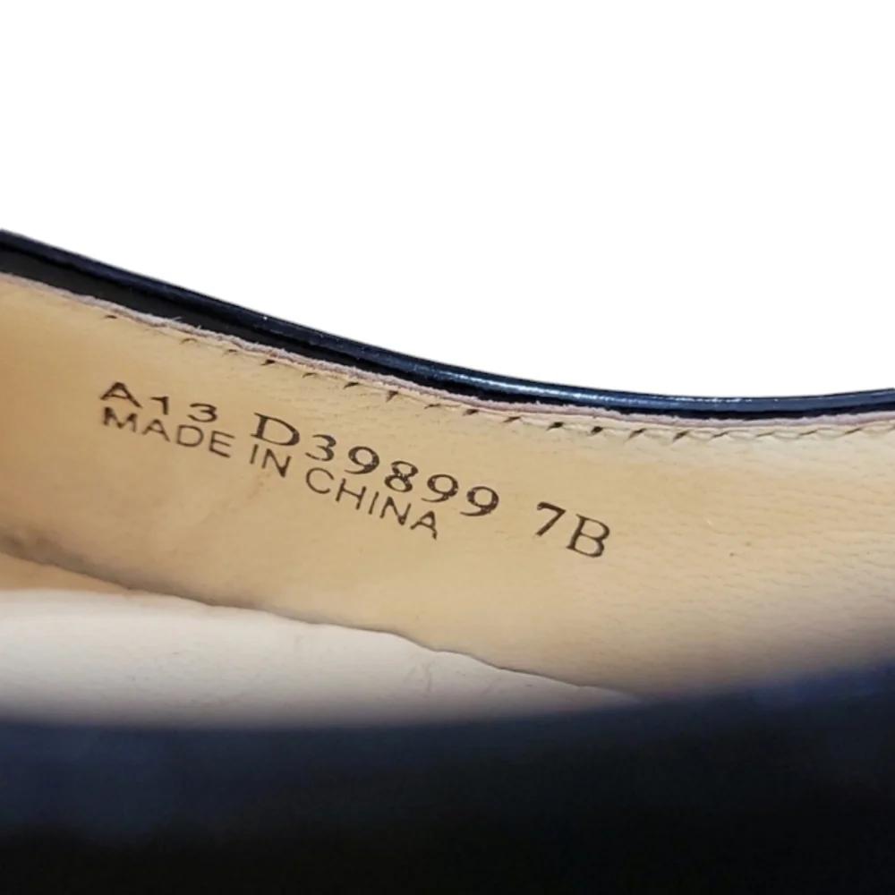 Cole Haan Heels Black Patent Leather Platform Lightly Cushioned Almond Toe